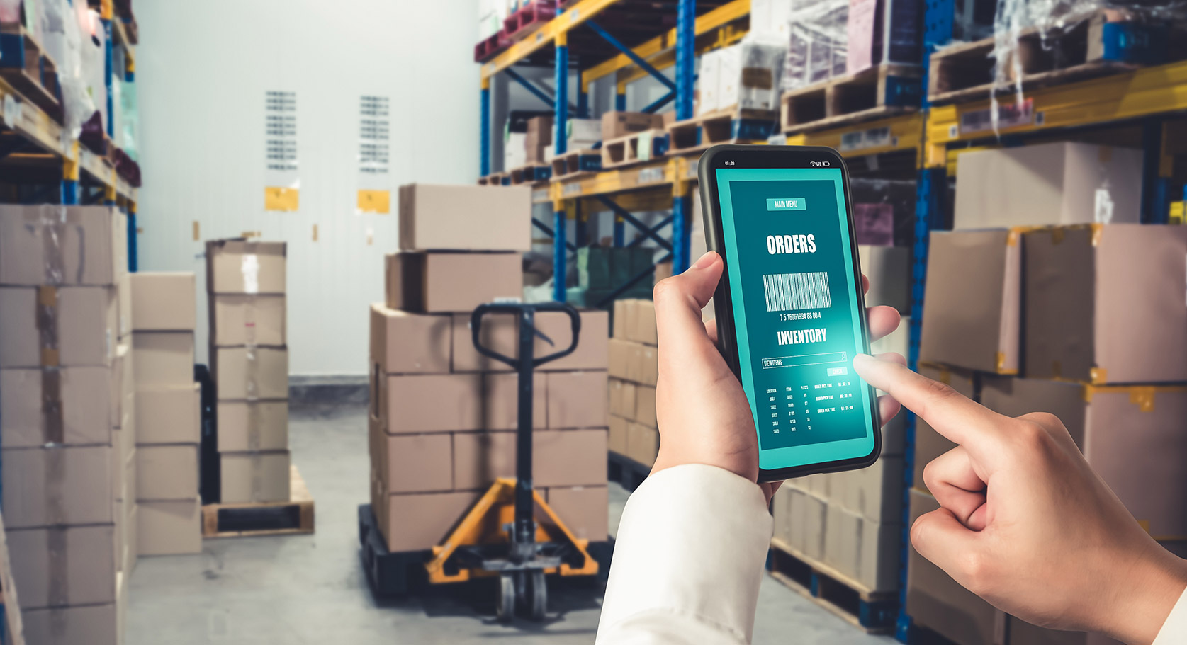 Warehouse management innovative software for real time inventory monitoring.