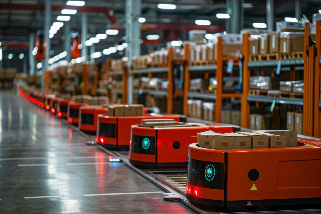 Smart Warehouse with Autonomous Mobile Robots