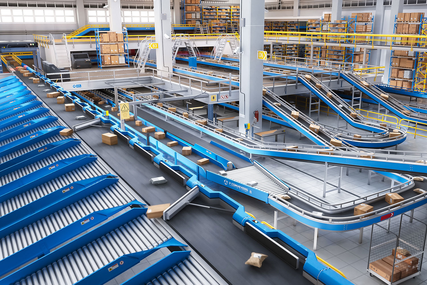 Automated conveyor systems managed through integrated WCS