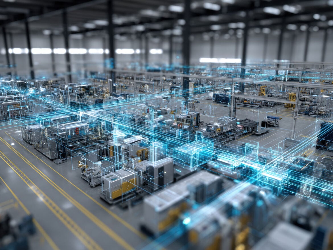 Factory operations with digital twin simulation of smart manufacturing processes