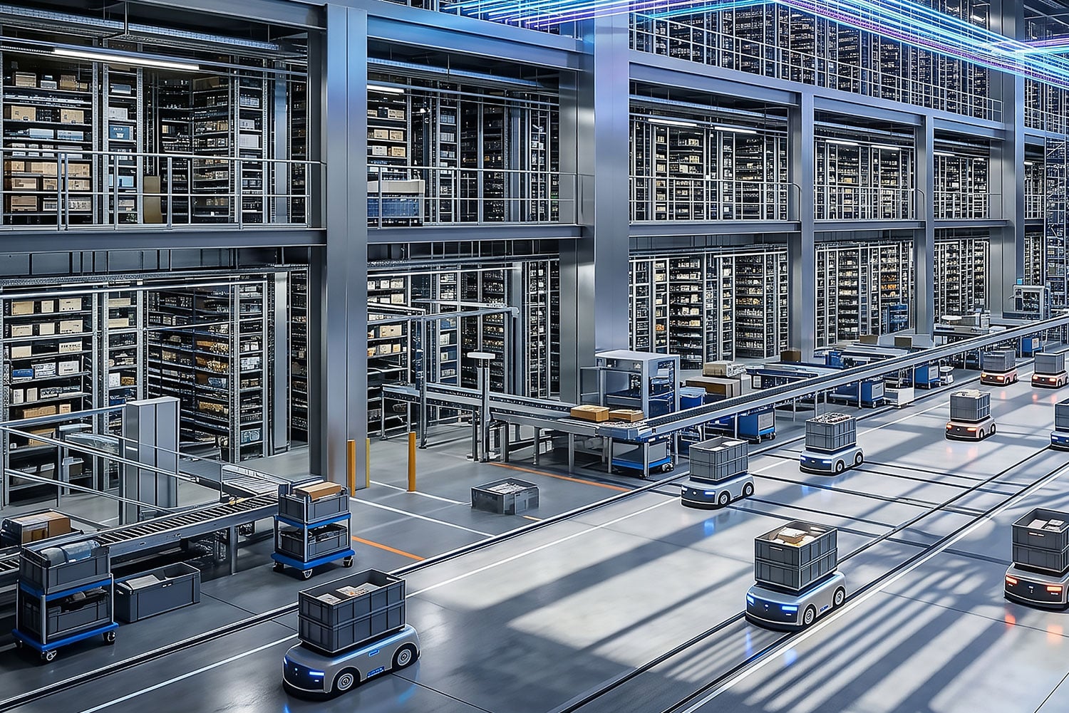 AMRs and Conveyors within High Throughput Fulfillment Operations